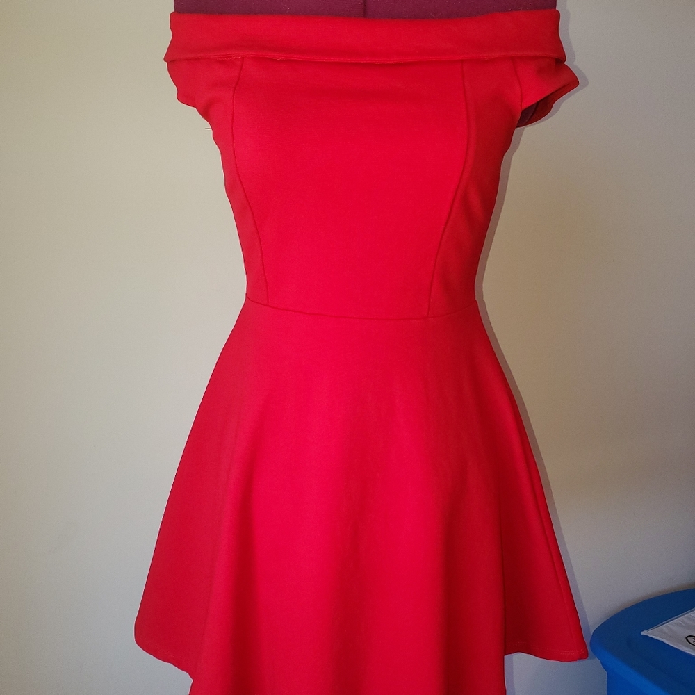 Lulu's Red off shoulder dress